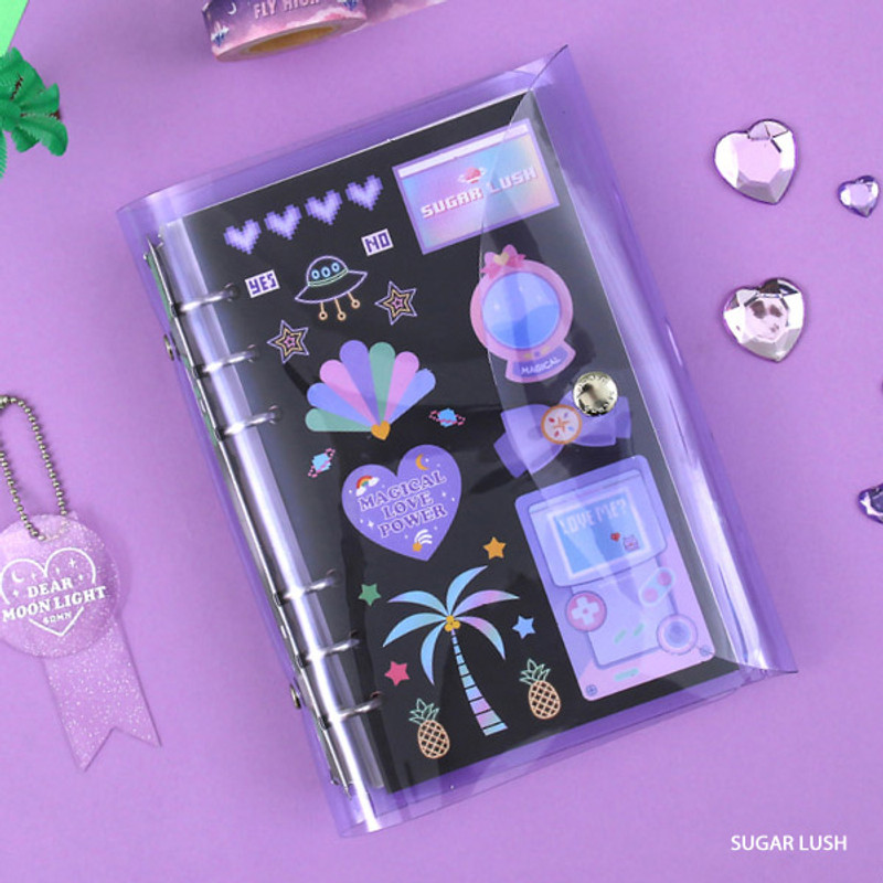 Sugar Lush - Second Mansion Neon retro A6 6 ring dateless weekly planner Sugar Lush - Second Mansion Neon retro A6 6 ring dateless weekly planner