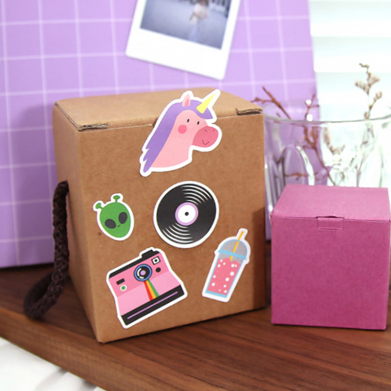 Usage example - Second Mansion Retro mood deco sticker sheets set