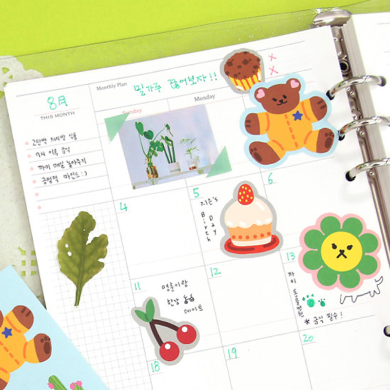 Usage example - Second Mansion Retro mood deco sticker sheets set