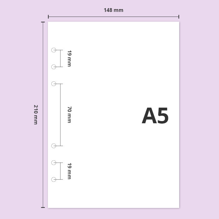 Size - Second Mansion Retro mood 6-ring A5 zip lock pouch bag