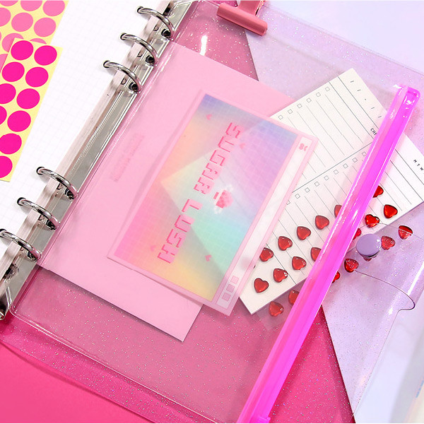 Sugar lush - Second Mansion Retro mood 6-ring A5 zip lock pouch bag