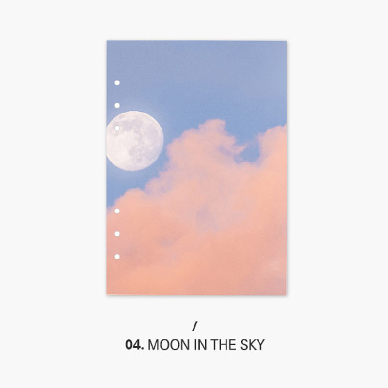 Moon in the sky - Second Mansion Moment 6-ring A5 size planner notebook refill Moon in the sky - Second Mansion Moment 6-ring A5 size planner notebook refill