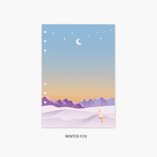 Winter fox - Second Mansion Moonlight 6-ring A5 planner notebook refill