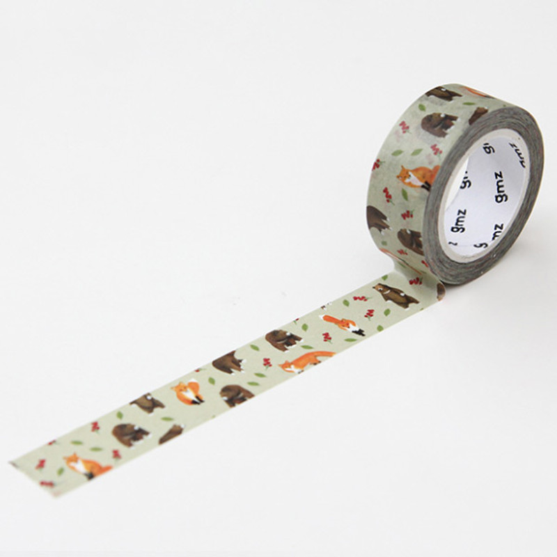 Fox Bear - GMZ Lovable pattern paper deco masking tape