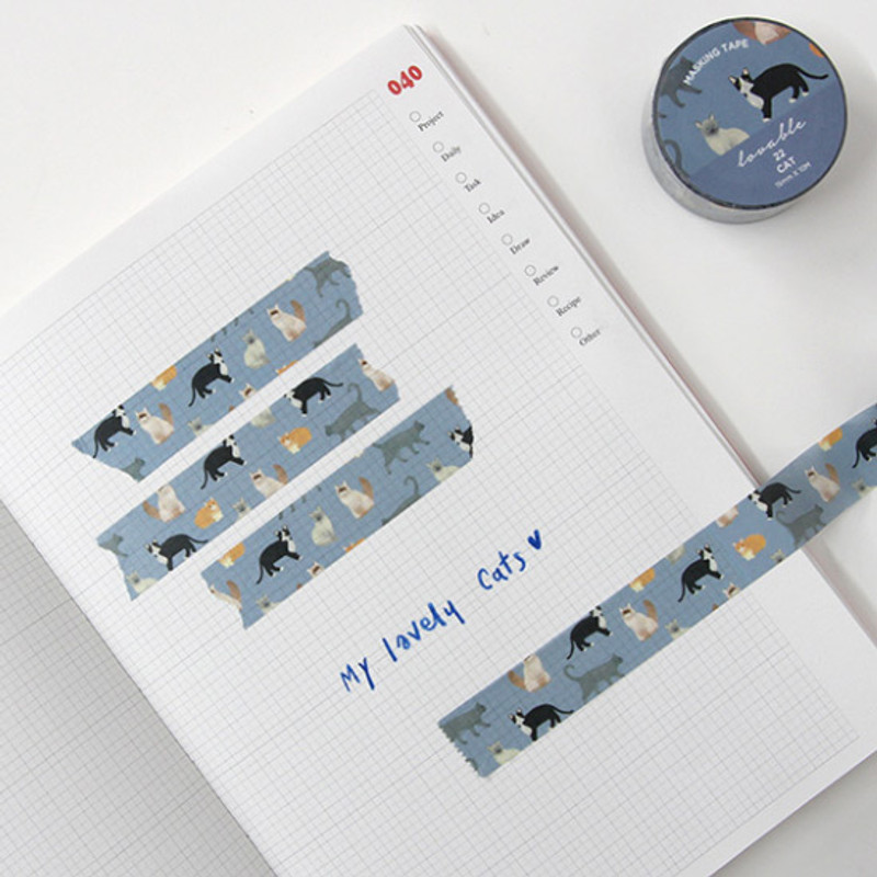 Usage example - GMZ Lovable pattern paper deco masking tape
