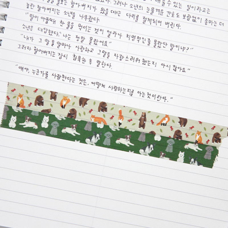 Usage example - GMZ Lovable pattern paper deco masking tape
