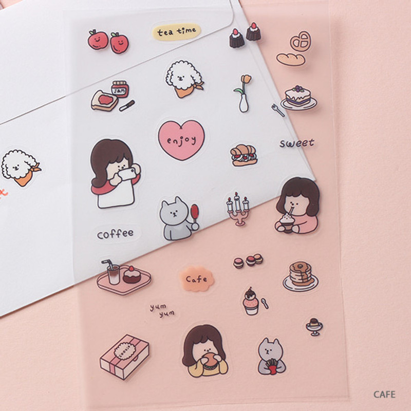 Cafe - Dash And Dot Girl's day clear deco sticker