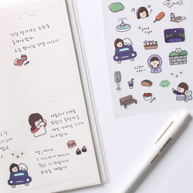 Usage example - Dash And Dot Girl's day clear deco sticker