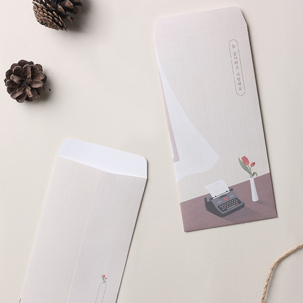 Dash And Dot Vintage mood thanks 5 envelopes set