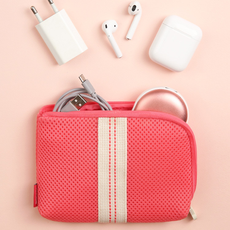 Monopoly Air mesh small cable half zipper case pouch