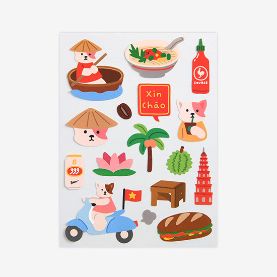 Dailylike Vietnam removable paper deco sticker
