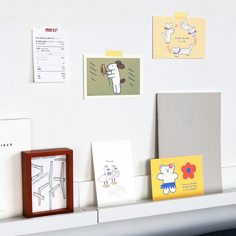 Brunch brother set B - ROMANE Donat brunch brother postcard 4 sheets set