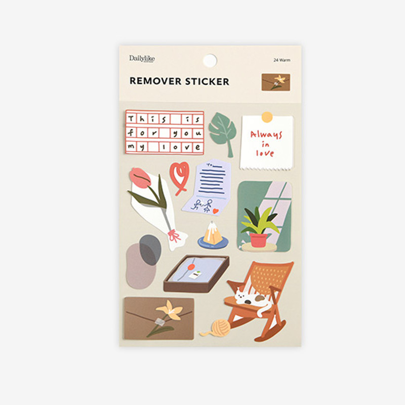Package - Dailylike Warm removable paper deco sticker Package - Dailylike Warm removable paper deco sticker