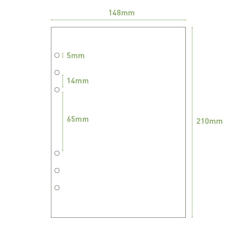Size - PAPERIAN Make a memo 6-ring A5 size planner notebook refill Size - PAPERIAN Make a memo 6-ring A5 size planner notebook refill