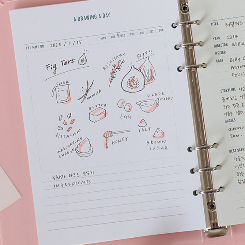 Usage example - PAPERIAN Make a memo 6-ring A5 size planner notebook refill Usage example - PAPERIAN Make a memo 6-ring A5 size planner notebook refill