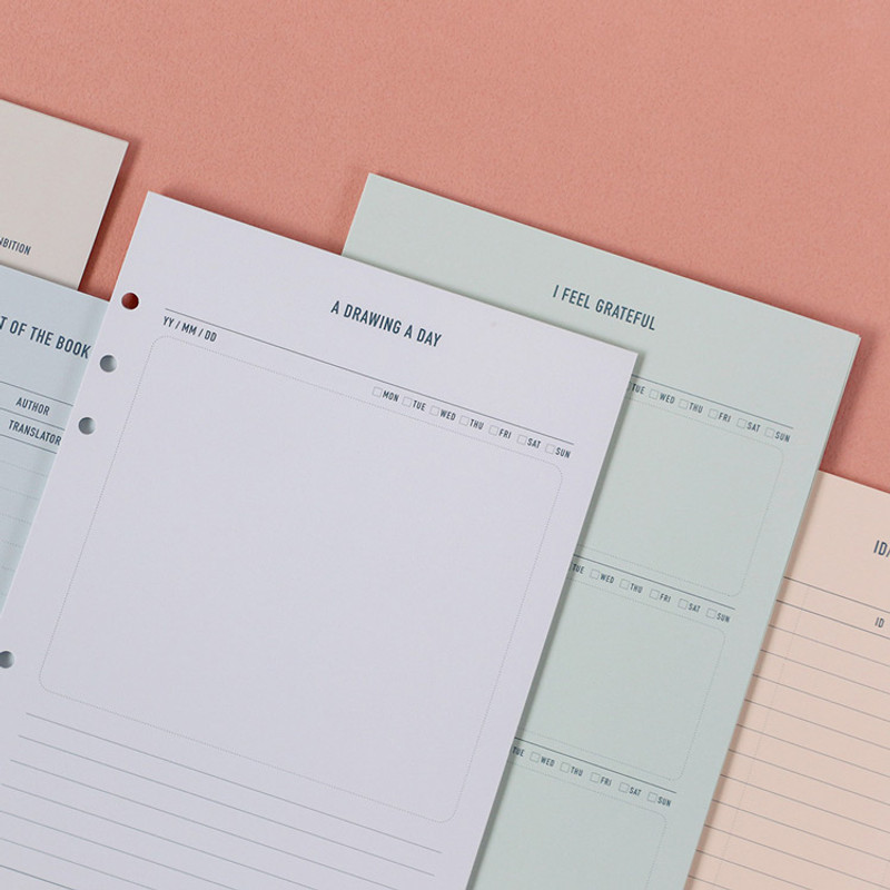 Usage example - PAPERIAN Make a memo 6-ring A5 size planner notebook refill Usage example - PAPERIAN Make a memo 6-ring A5 size planner notebook refill
