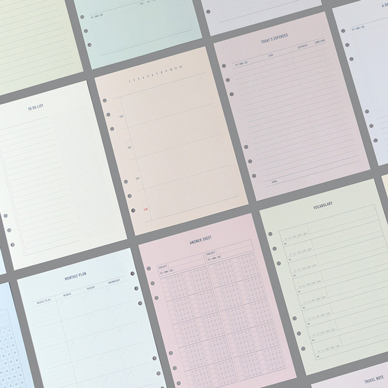 Usage example - PAPERIAN Make a memo 6-ring A5 size planner notebook refill Usage example - PAPERIAN Make a memo 6-ring A5 size planner notebook refill