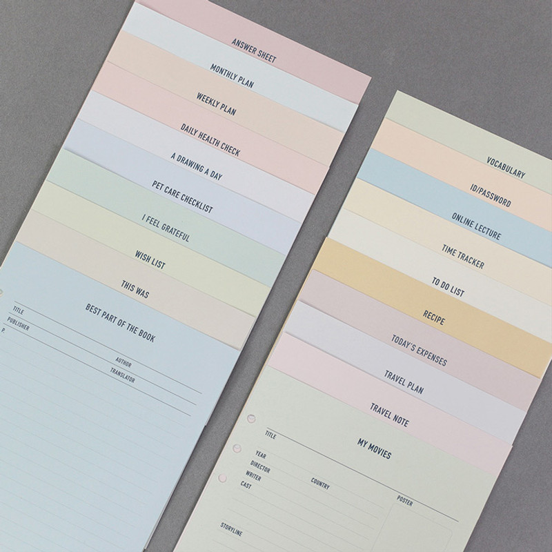 Usage example - PAPERIAN Make a memo 6-ring A5 size planner notebook refill Usage example - PAPERIAN Make a memo 6-ring A5 size planner notebook refill