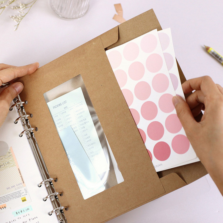 Kraft - PAPERIAN Window paper envelope 6-ring A5 size refill