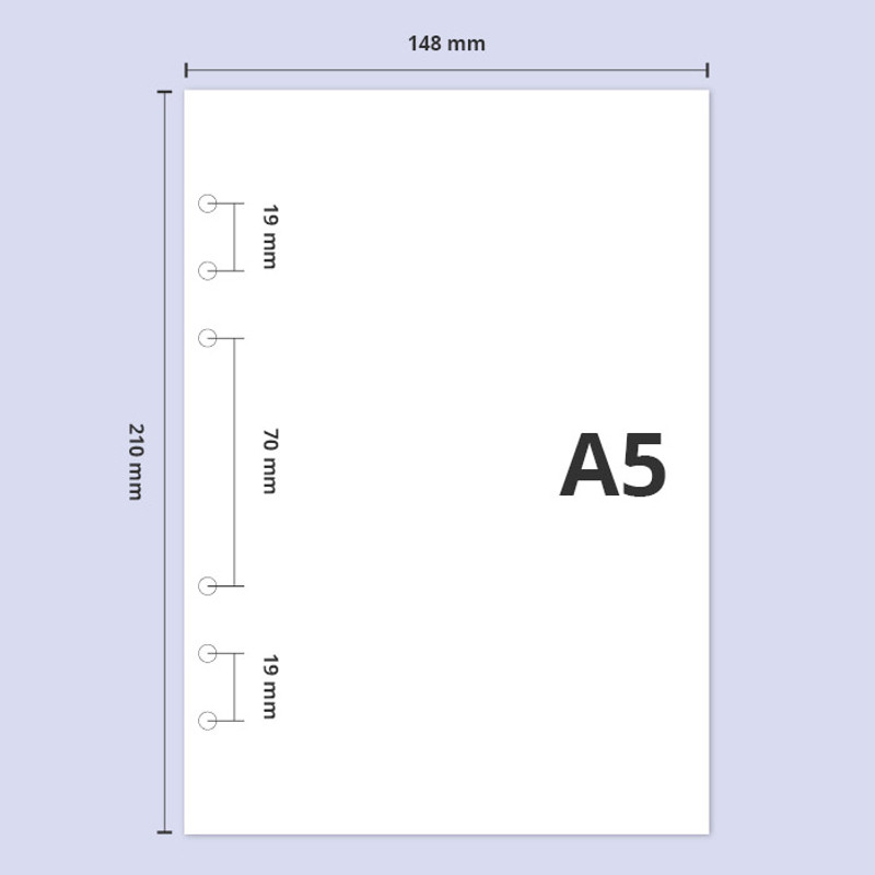 Size - Second Mansion Twinkle 6-ring A5 blank notebook refill Size - Second Mansion Twinkle 6-ring A5 blank notebook refill