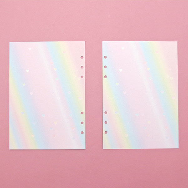 Second Mansion Rainbow 6-ring A5 blank notebook refill