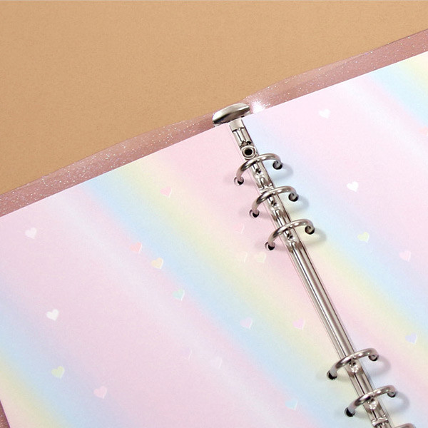 Usage example - Second Mansion Rainbow 6-ring A5 blank notebook refill