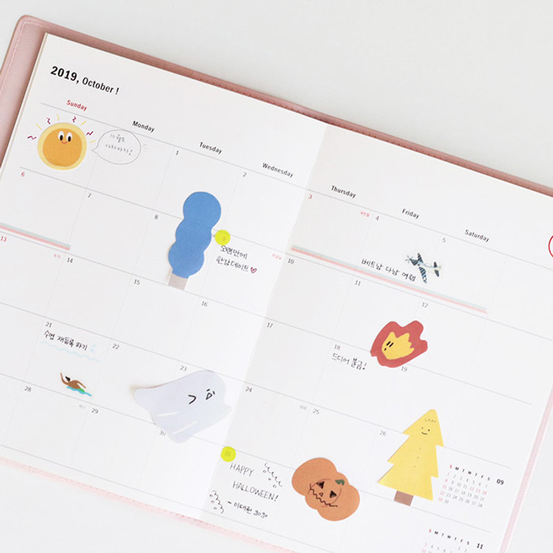 Usage example - Iconic Mini buddy sticky note memo set Usage example - Iconic Mini buddy sticky note memo set