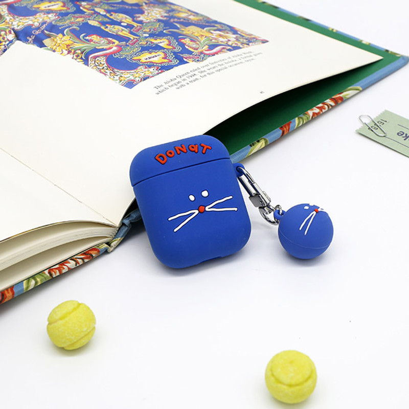 Kitty - ROMANE Donat Donat AirPods case silicone cover with Keyring Kitty - ROMANE Donat Donat AirPods case silicone cover with Keyring