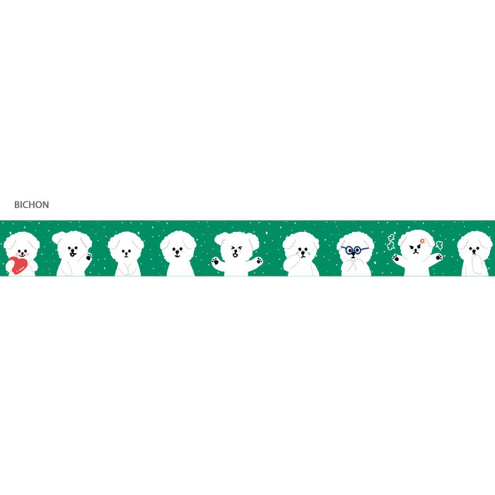 Bichon - Gunmangzeung Pom Pom 15mmX10m single masking deco tape