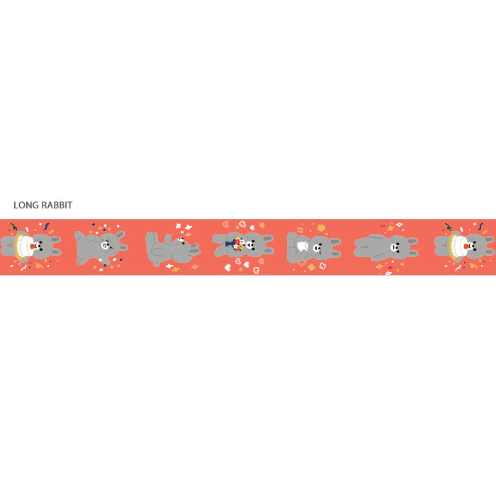 Long Rabbit - Gunmangzeung Pom Pom 15mmX10m single masking deco tape