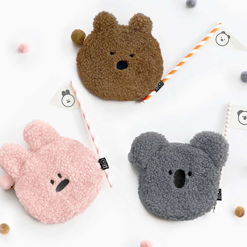 Iconic Furry buddy flat zipper pouch Iconic Furry buddy flat zipper pouch