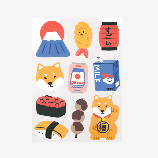 Dailylike Tokyo shiba removable paper deco sticker