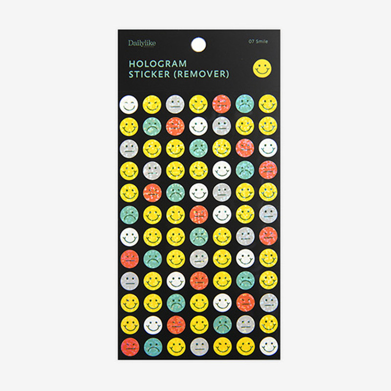 Package - Dailylike Smile hologram removable sticker Package - Dailylike Smile hologram removable sticker