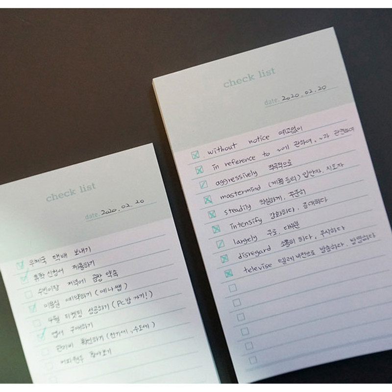 Usage example - N.IVY Today is grid free memo notepad checklist Usage example - N.IVY Today is grid free memo notepad checklist