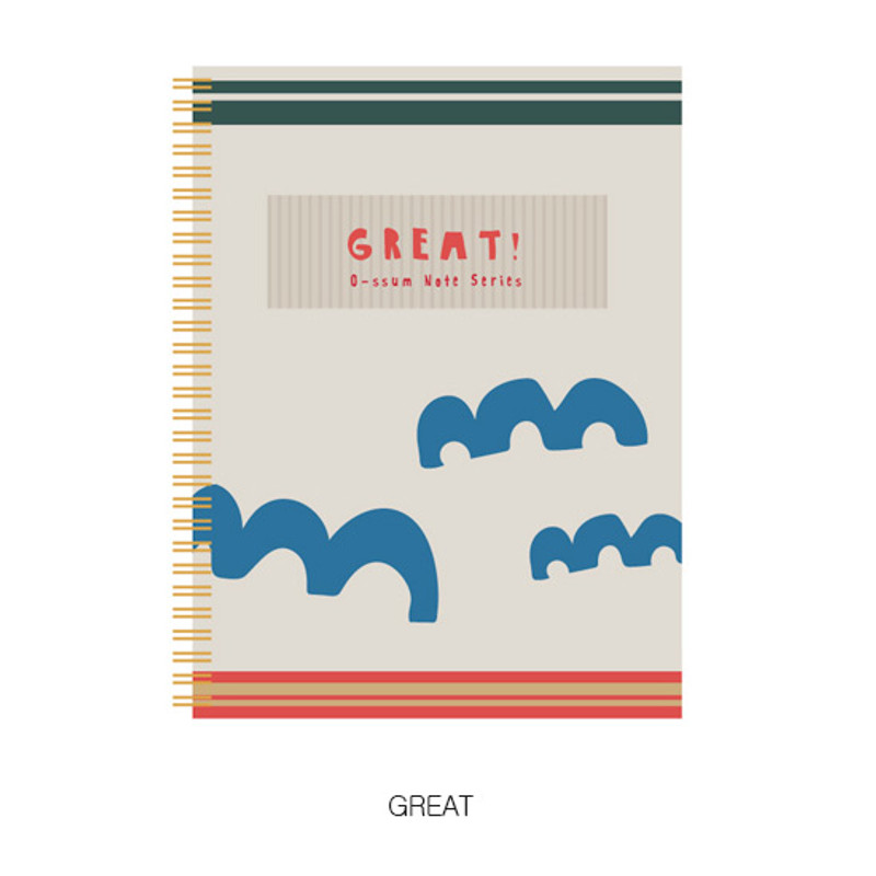 Great - Oh-ssumthing O-ssum spiral lined grid blank notebook Great - Oh-ssumthing O-ssum spiral lined grid blank notebook
