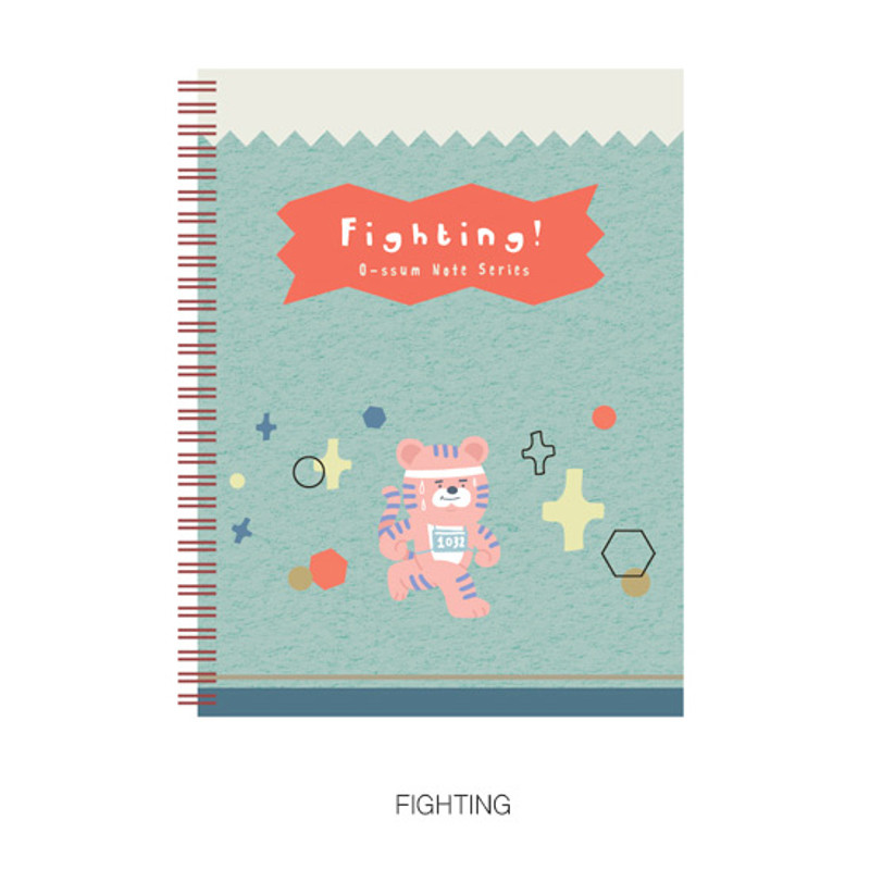 Fighting - Oh-ssumthing O-ssum spiral lined grid blank notebook Fighting - Oh-ssumthing O-ssum spiral lined grid blank notebook