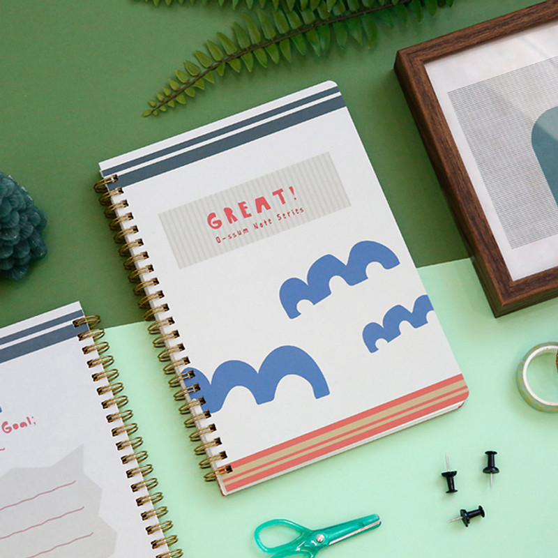 Great - Oh-ssumthing O-ssum spiral lined grid blank notebook Great - Oh-ssumthing O-ssum spiral lined grid blank notebook