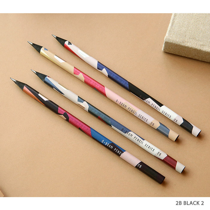 no.2 - Oh-ssumthing O-ssum black 2B pencil set of 4