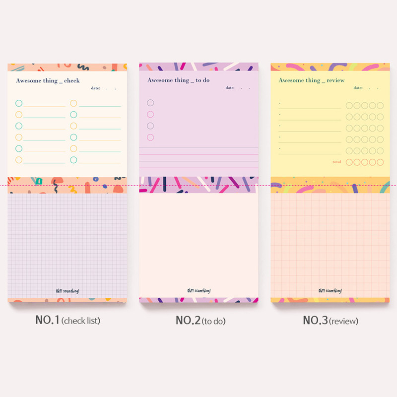 Option - Oh-ssumthing O-ssum memo notepad 918 with the perforated line Option - Oh-ssumthing O-ssum memo notepad 918 with the perforated line