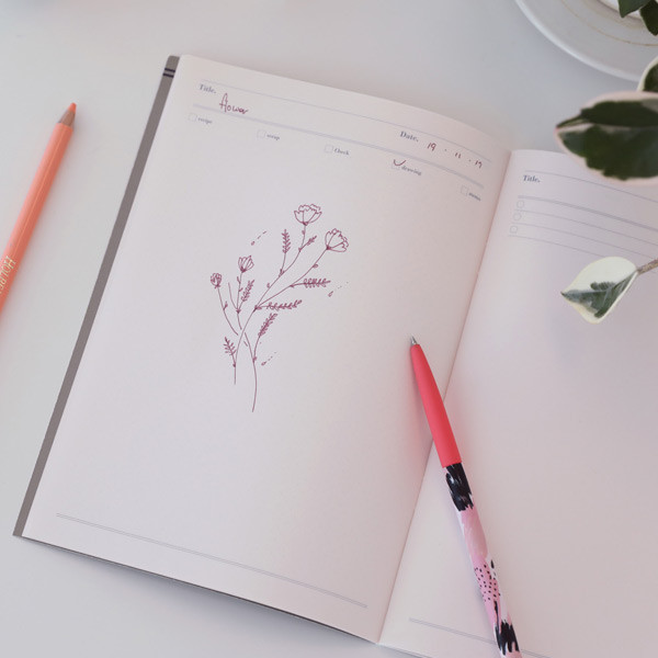 Blank - Oh-ssumthing O-ssum A5 cornell lined daily grid blank notebook