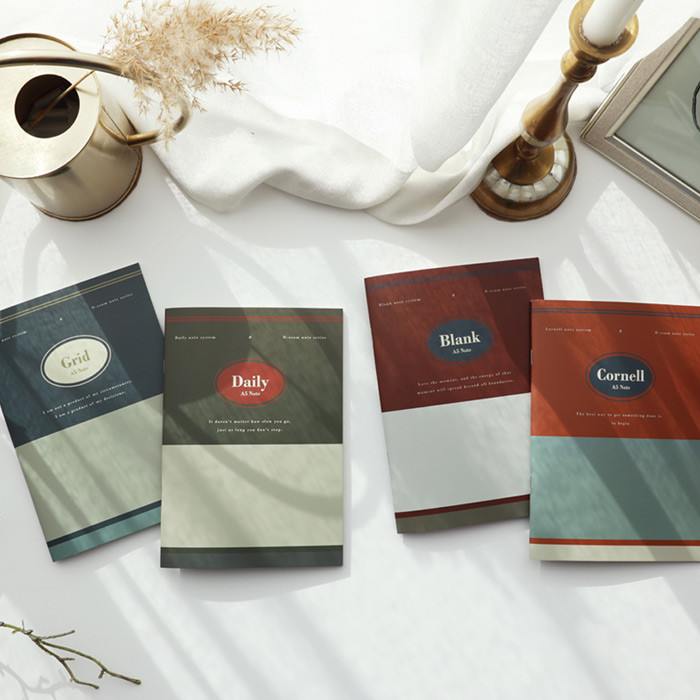 Oh-ssumthing O-ssum A5 cornell lined daily grid blank notebook