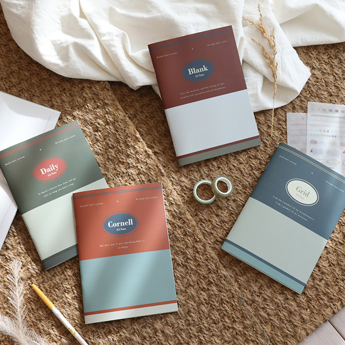 Oh-ssumthing O-ssum A5 cornell lined daily grid blank notebook