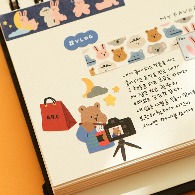 Usage example - Dailylike My buddy vlog removable paper sticker