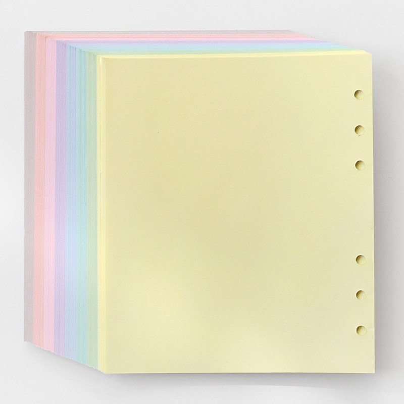 2NUL Color A6 wide 6-ring blank notebook refill set