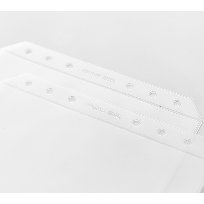 6 holes - 2NUL Zip slide pouch for A6 wide 6-ring binder