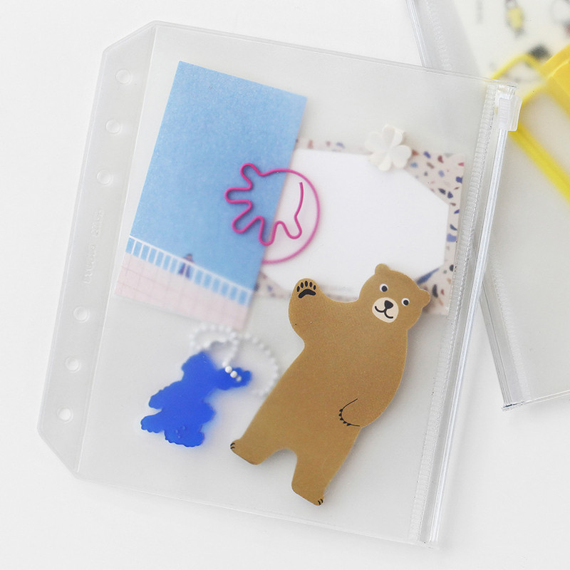 Usage example - 2NUL Zip slide pouch for A6 wide 6-ring binder