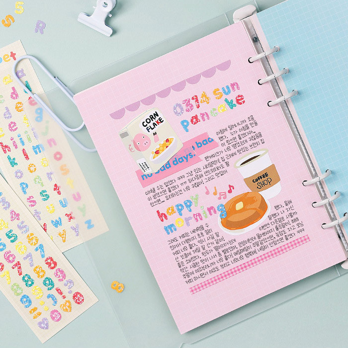 Usage example - Wanna This Twinkle Alphabet and Number craft deco sticker