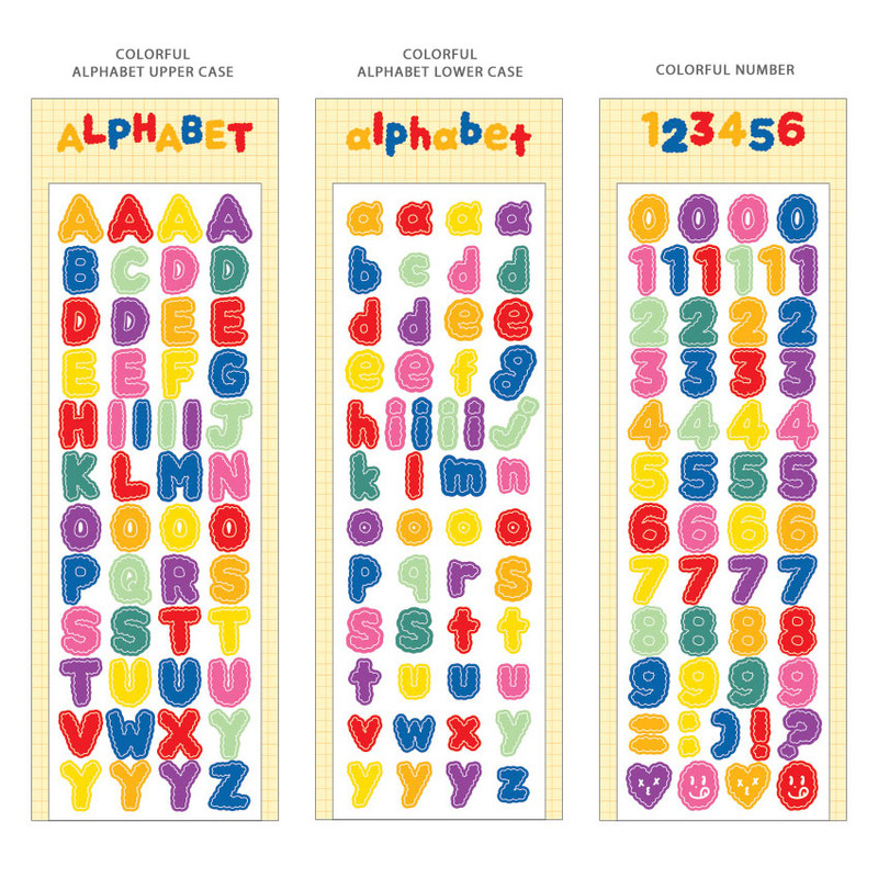 Option - Wanna This Twinkle Alphabet and Number craft deco sticker