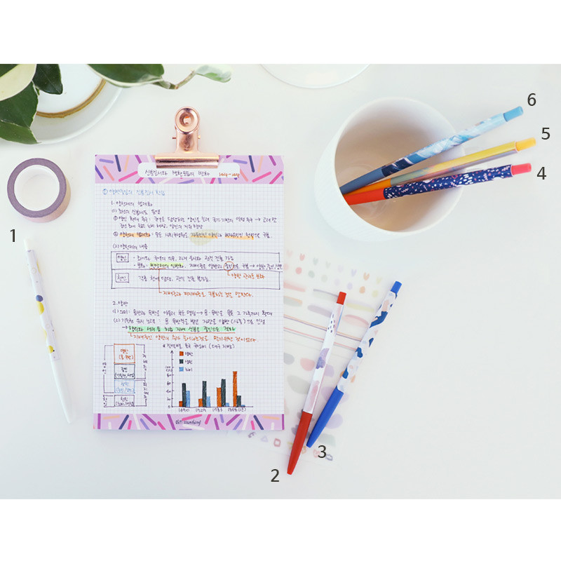 O-ssum slim knock retractable ballpoint gel pen O-ssum slim knock retractable ballpoint gel pen