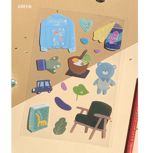 Green - Oh-ssumthing O-ssum sticker for decoration